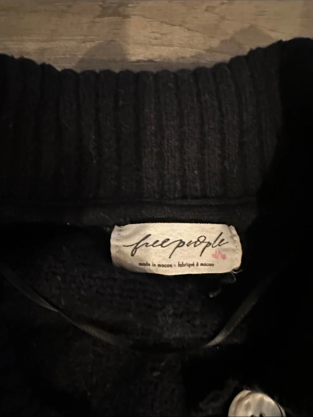 Free People black polo sweater